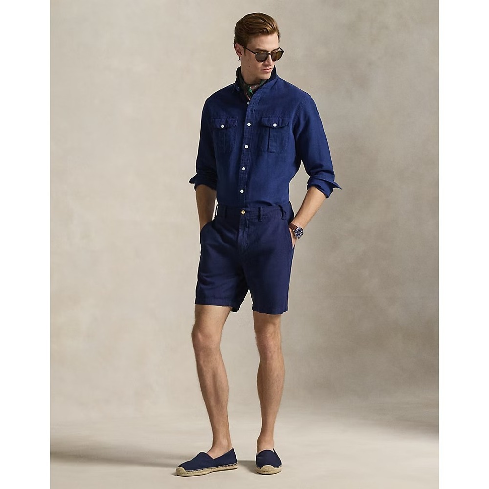 Polo Ralph Lauren  Navy Blue Stretch‎ Classic Fit Chino Shorts Pockets